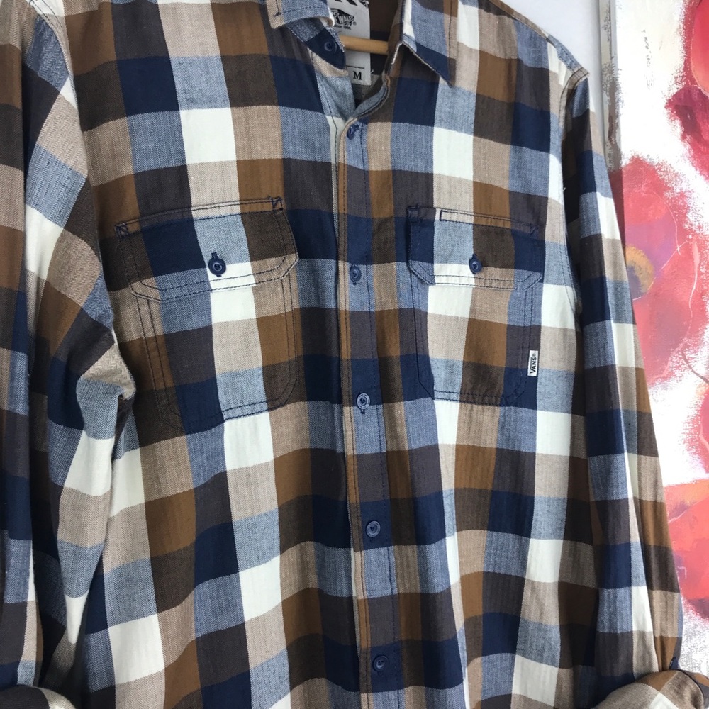 🛑 SOLD 🛑 VANS I Men’s Flannel Button Down Med - Picture 2 of 8